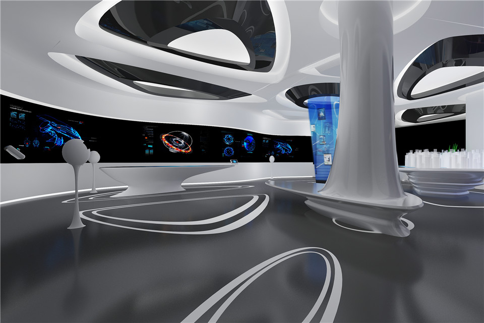 机电科技企业展厅展示设计效果图