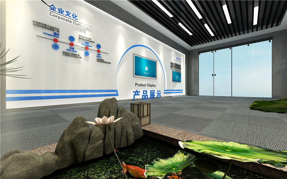 苏州隆成科技企业展厅效果图