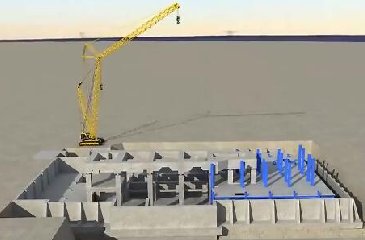 钢结构塔吊工程机械三维动画