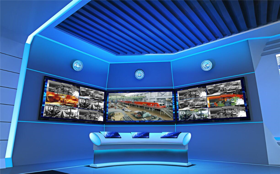 机械设备企业展厅设计效果图