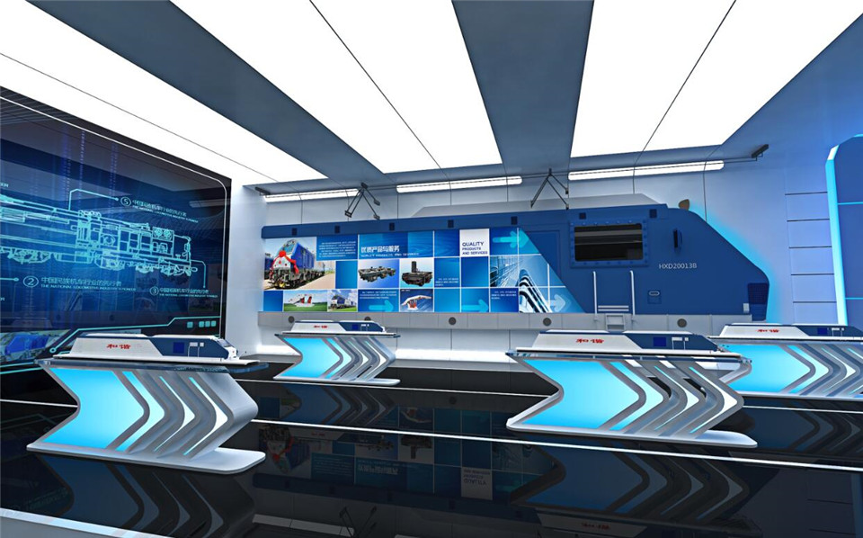 机械设备企业展厅设计效果图