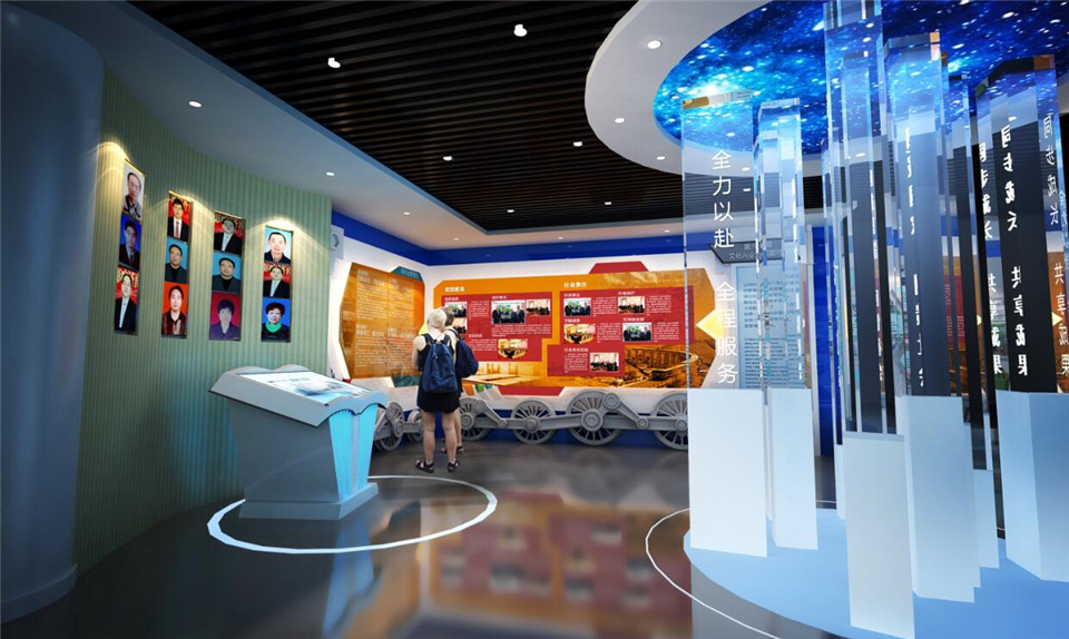 机械设备企业展厅设计效果图