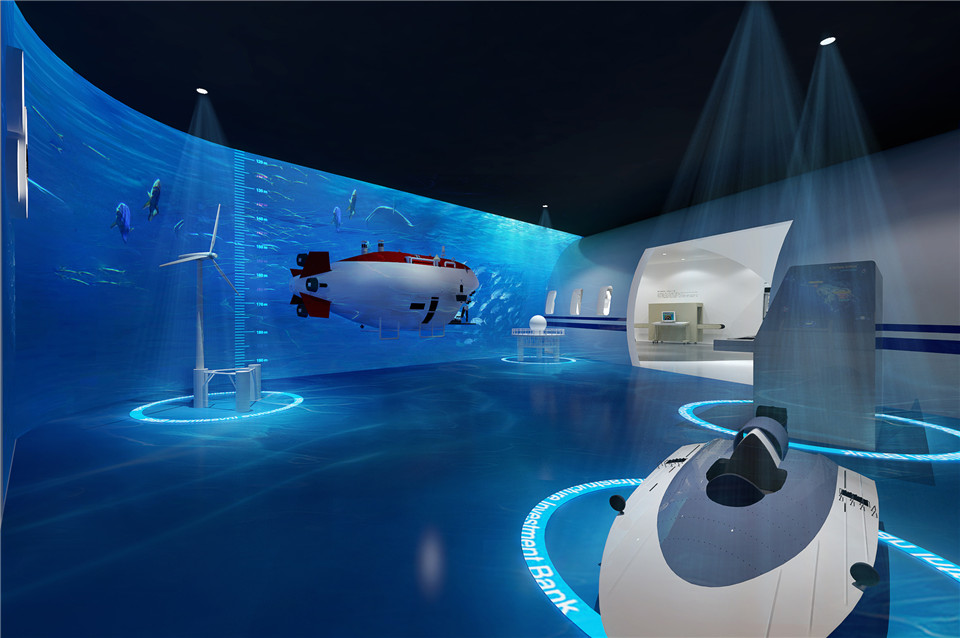 科技风格展厅设计效果图