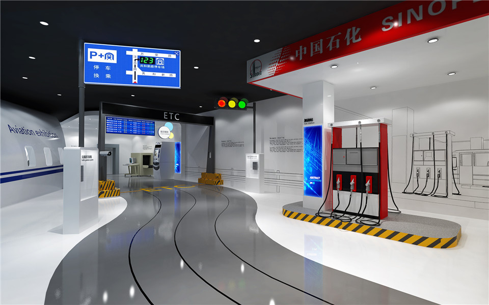 科技风格展厅设计效果图