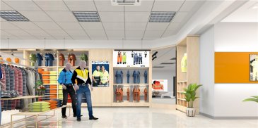服饰面料服装展厅设计效果图