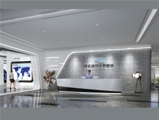 管道建设公司展厅设计效果图
