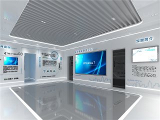 环保检测设备展厅设计效果图
