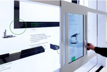 郑州展厅互动滑轨显示屏