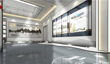 环保企业展厅设计效果图
