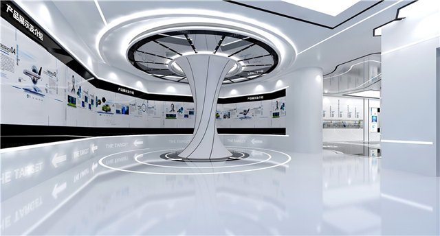消费电子企业展厅设计效果图