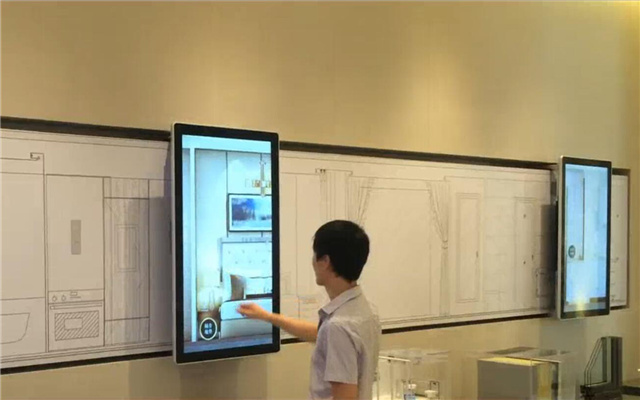 武汉展厅感应滑轨屏幕