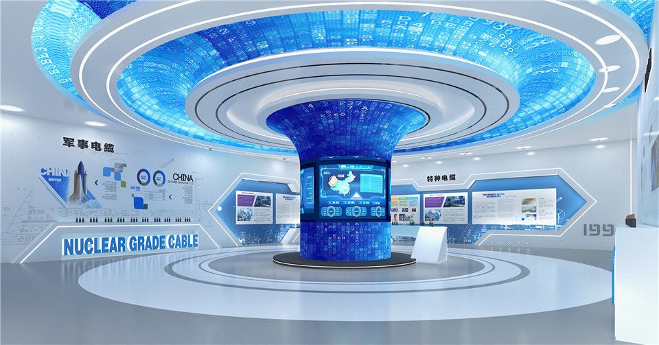 电缆多媒体展厅设计效果图