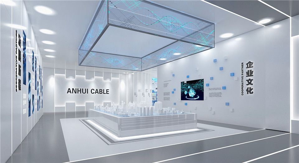 电缆多媒体展厅设计效果图