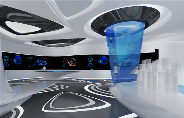 安防科技感展厅设计