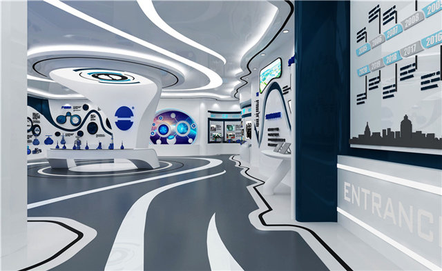 无纺布科技型展厅设计