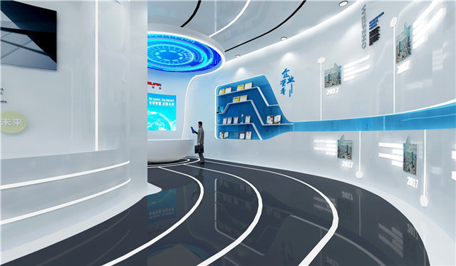 电脑计算机科技型展厅设计