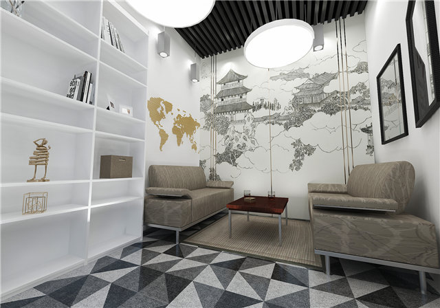 箱包企业展厅设计效果图