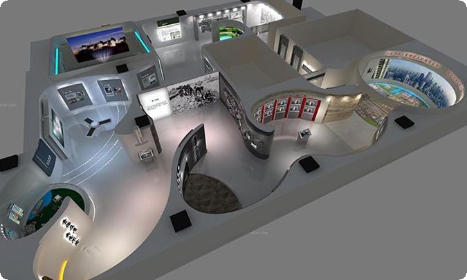 高级数字投影展厅设计,展厅投影仪