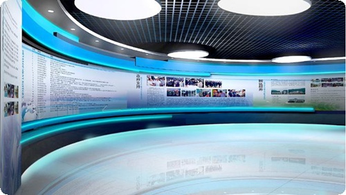 农业数字展厅设计效果图,农业展厅布置效果图