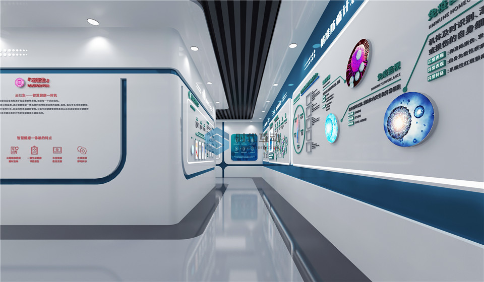 中西医结合公司展示厅设计