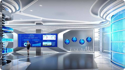 农业科技展厅设计效果图,农业展厅布置效果图