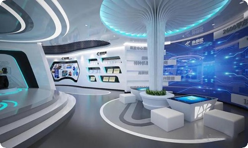 高科技设计展厅布局,高科技展厅设计方案