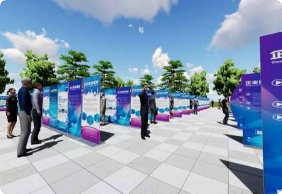 创意黑科技展厅设计图片,高科技展厅效果图设计