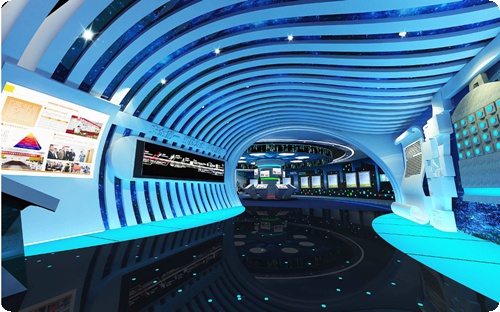 科技展厅设计装修效果图,科技展厅效果图设计图