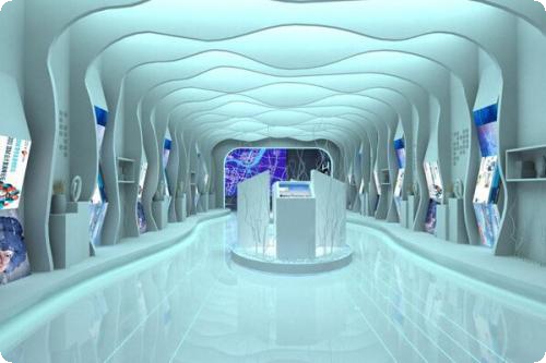 电视展厅科技感设计效果图,科技感展厅设计说明