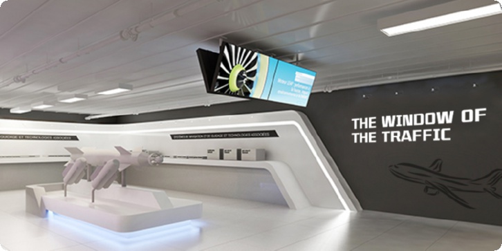 电子科技展厅设计风格定位,电子展厅设计效果图